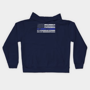 Thin Blue Line Policeman Kids Hoodie